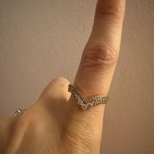 Authentic Pandora Princess Wishbone ring Rose Gold